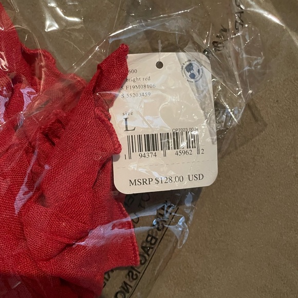 NWT Free People Adella Maxi Slip Bright Red *flawed* see last picture - Picture 5 of 8
